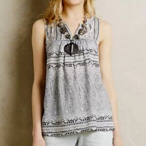 Anthropologie Akemi + Kin Raina Tank Blouse in Morning Glory Paisley Size Small